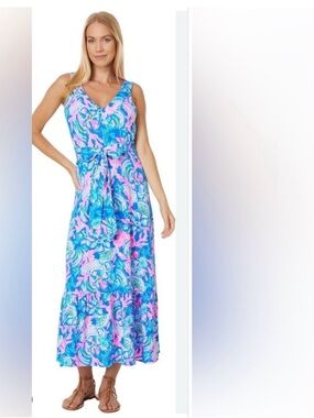 Lilly Pulitzer Madsen vneck midi dress